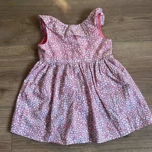 Jacadi girls liberty fabric dress with ruffled collar 12m